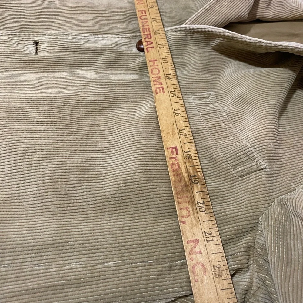 Brooks Brothers Vintage Mens Tan Corduroy Blazer, Flawed, Size 42R??